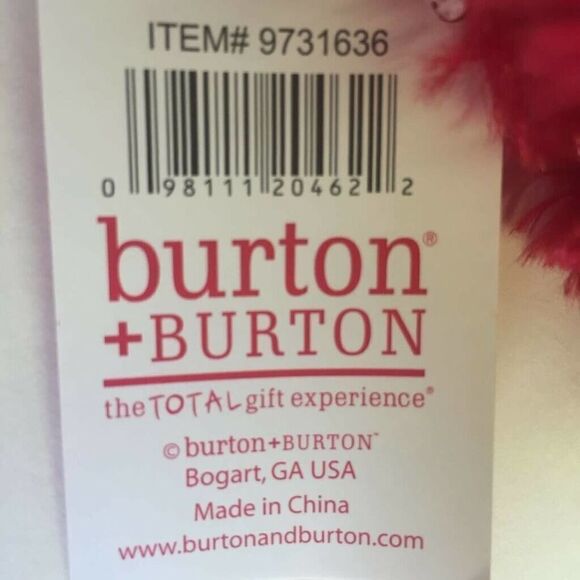 Valentines Day Be Mine White Red Dog Plush Burton & Burton Stuffed Toy Pup 12" - Picture 4 of 8